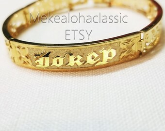 Hawaiian gold bracelet with name Clearance