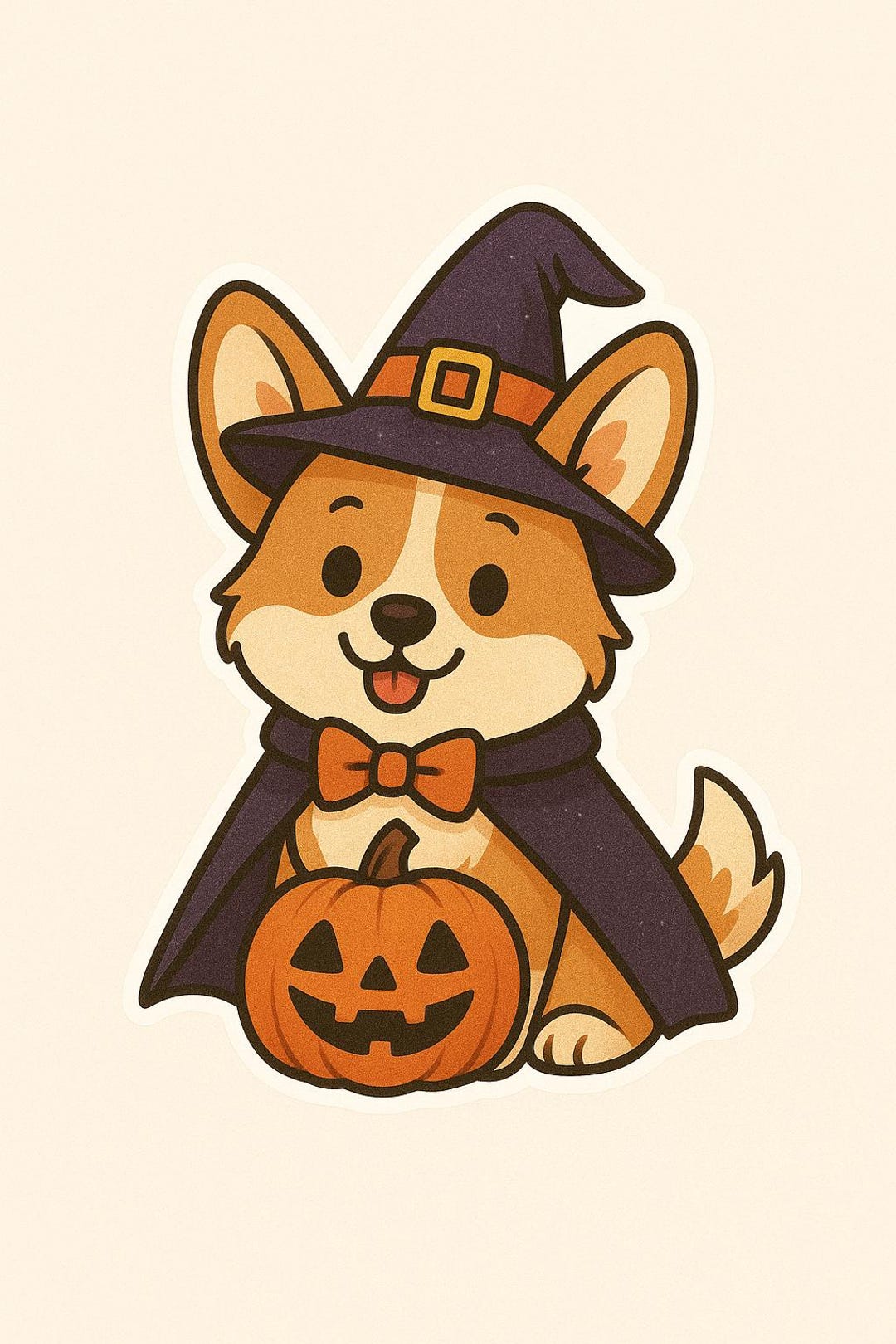 Corgi Witch Sticker – Cute Halloween Dog Sticker With Witch Hat ...
