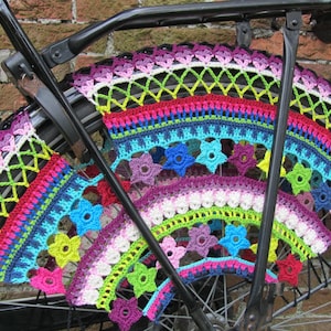 PDF Pattern Color Burst, Crochet Skirt Guards image 1