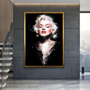 Marilyn Monroe Wall Art, Blonde Beauty Canvas Print, Iconic Hollywood Decor