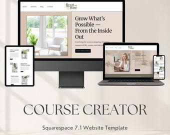 Wellness coach squarespace template | Digital product website