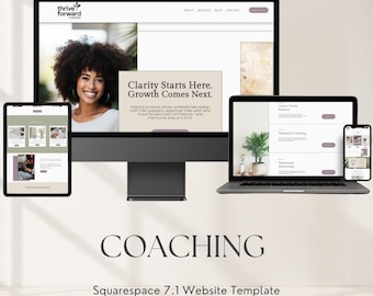 Coaching Website Template | Squarespace 7.1 Site for Home Stagers & Decorators | Portfolio Website Design, DIY Editable
