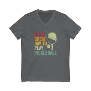Pickleball V-Neck Tee, Play Pickleball Shirt, Unisex Sports T-Shirt, Gift for Pickleball Lovers, Active Lifestyle Apparel