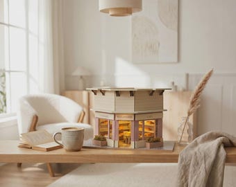 Paris Café Miniature Kit | DIY Travel Keepsake | Build, Paint, Display Diorama | For Travelers & Paris Lovers
