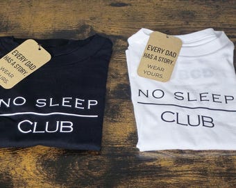 Camiseta infantil del Club de los Niños Sin Dormir / Camiseta a juego del Club de los Papás Cansados / Camiseta divertida para niños pequeños / Camisetas a juego para papá e hijo / Conjunto para el Día del Padre
