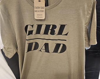 Camiseta para papá y niña / Camiseta CVC jaspeada de primera calidad / Regalo del Día del Padre para papá / Camiseta para papá e hija / Cada papá tiene una historia