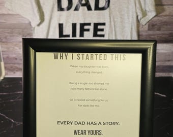 Camiseta "Vida de Papá" / Camiseta premium de mezcla de tres tejidos para papá / Regalo del Día del Padre / Camiseta suave para padres / Cada papá tiene una historia / Ropa para papá