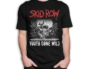 Skid Row Men's T Shirt Youth Gone Wild Graffiti Skull Graphic Tees