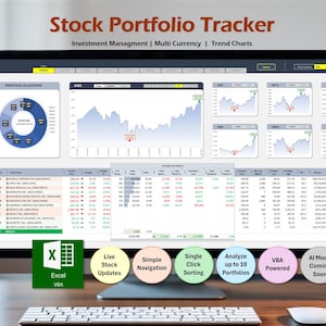 Trial - Advanced Stock Portfolio Tracker: Excel Investment Dashboard