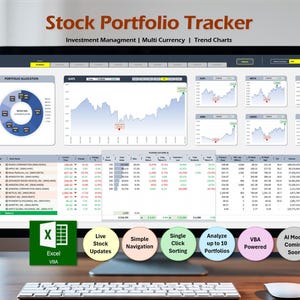 Avancerad aktieportföljspårare: Excel Investment Dashboard (VBA)