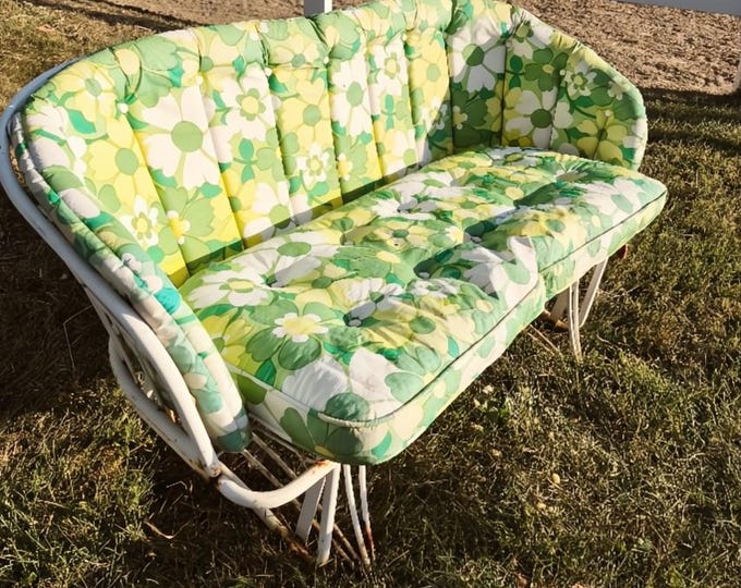 Pick Up Only or Buyer Arranges Shipping -- Woodard Homecrest Loveseat Glider with OG Cushions