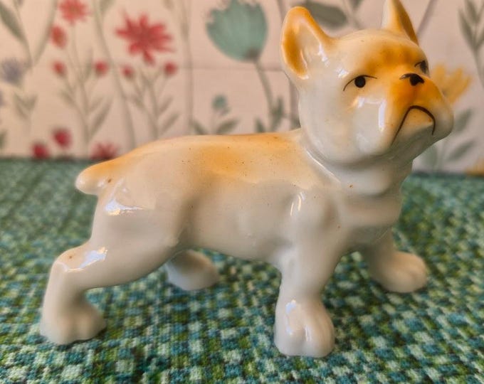French Bulldog Figurine Made in Japan from the Mid Century