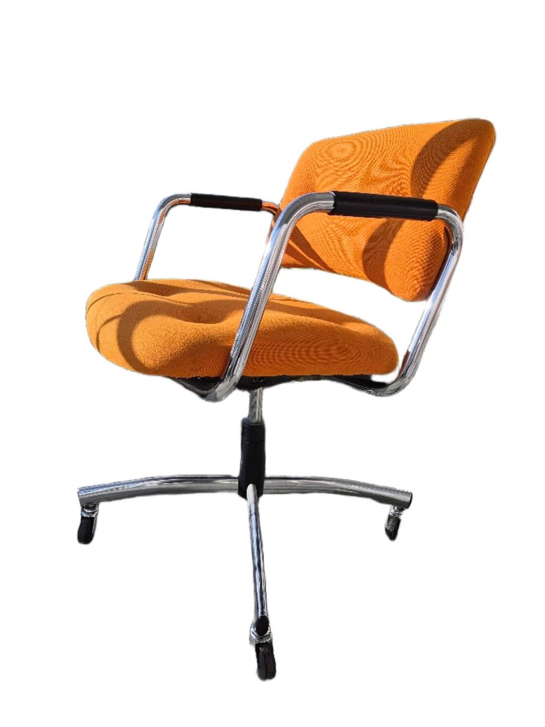 Pick up Only - Vintage 1987 Steelcase Orange Rolling Industrial