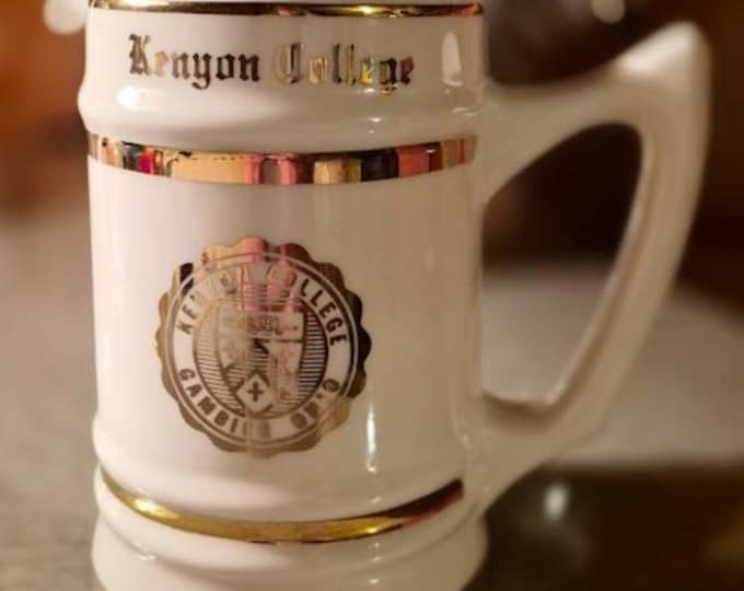 Vintage Kenyon College Gold and Cream Stein by W. C. Bunting