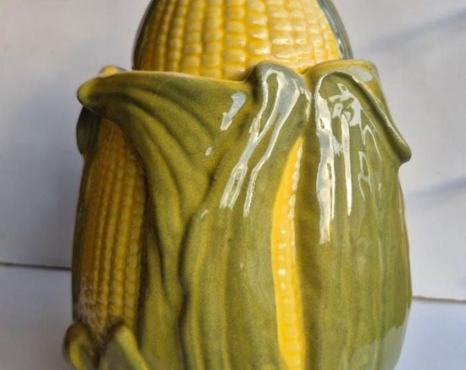 Vintage 50s Corn King Cookie Jar #66 Made by Shawnee Pottery of Zanesville Ohio