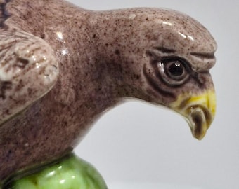 Mid-20th Century Hand-Painted Ceramic Porcelain Sancai Style Falcon