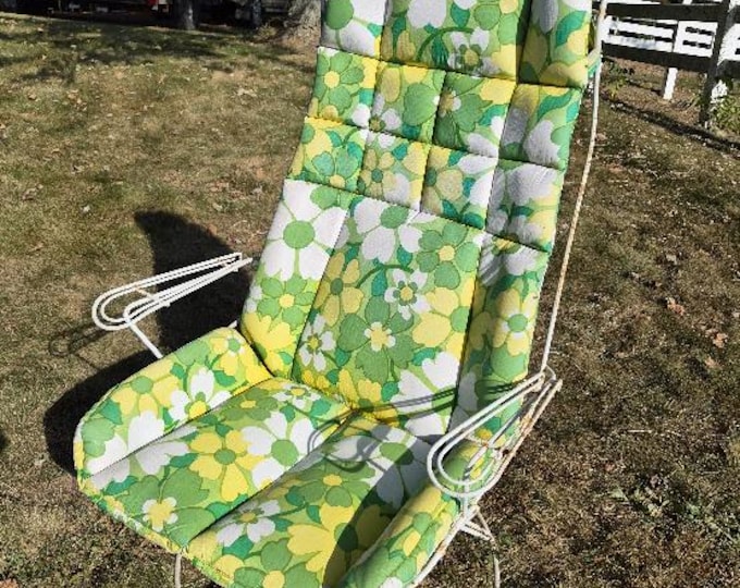 Vintage MCM Homecrest Tall Patio Chair, Rocks and Swivels