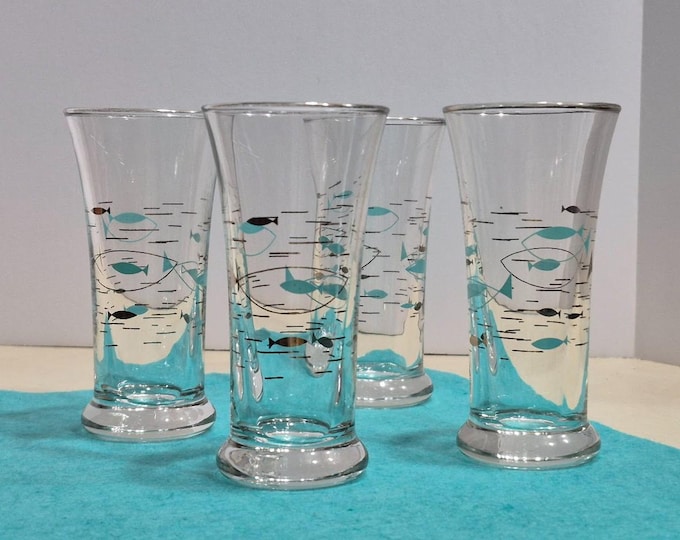 Libbey Mediterranean Atomic Fish Juice Glasses - Set of 4