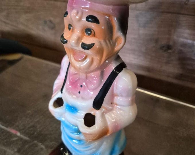 Kitschy Vintage Pottery Italian Chef Ceramic Figurine As Seen on the TV Show "Friends"