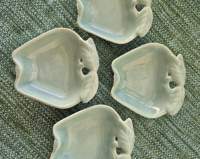Vintage Hoenig of California Turquoise Appetizer or Relish Bowls - Set of 4