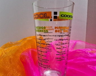 MCM Libbey Cocktail Shaker in Neon Green and Orange