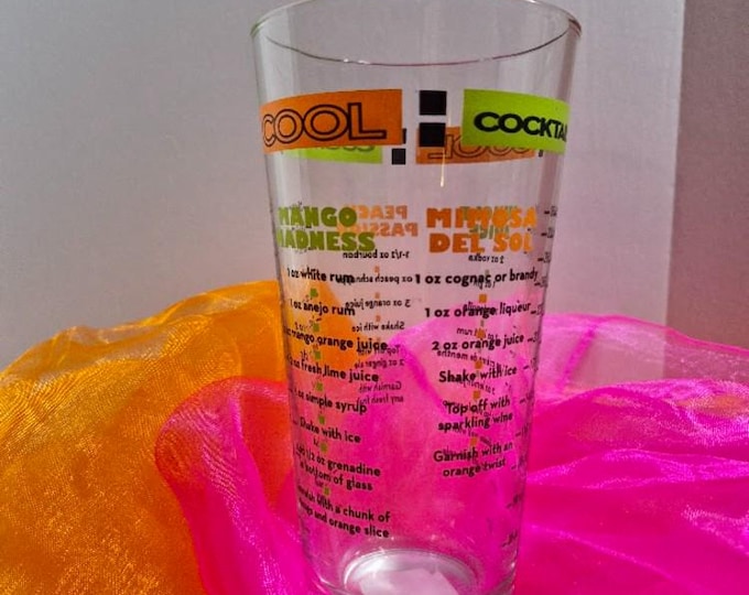 MCM Libbey Cocktail Shaker in Neon Green and Orange