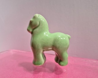 Stangl Pottery Green Draft Horse Miniature Animal Ceramic Figurine