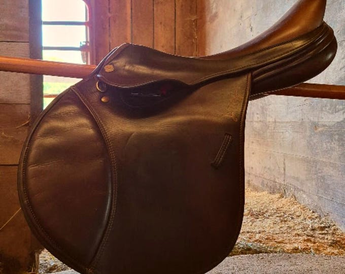 British Made Jimmy Wofford Eventing/Jumping Saddle: 17" Med Tree Handmade