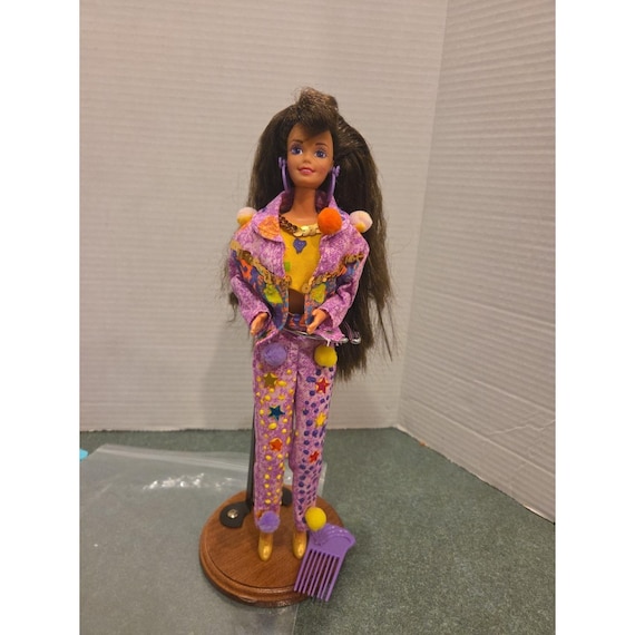1991 Paint and Dazzle Barbie Doll Brunette - Etsy
