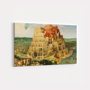 Pieter Bruegel&#39;s Tower of Babel Canvas Art Print: Renaissance Era Home Decor