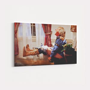 Dumb and Dumber Toilet Scene Canvas Print: Funny Bathroom Wall Art