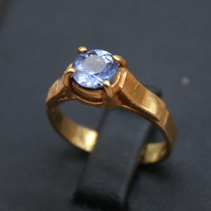 Blue Topaz Ring | Handcrafted 925 Solid Sterling Silver Ring | Unique Christmas Gift for Her | December Birthstone Jewelry | Blue Stone Ring