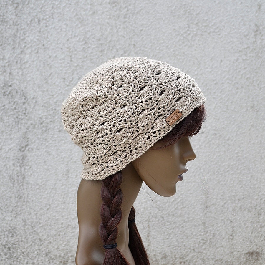 4 Crochet Beanie Pattern Set - Hippie Crochet Hat Patterns