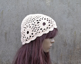 Blossom Flower Crochet Hat Pattern: Boho Summer Beanie (PDF)