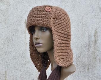 Winter Trapper Hat Crochet Pattern, Chunky Alpaca, Beginner-Friendly (PDF Pattern)