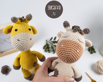 Modèle au crochet girafe, modèle bébé girafe au crochet amigurumi, modèle facile au crochet, modèle peluche au crochet