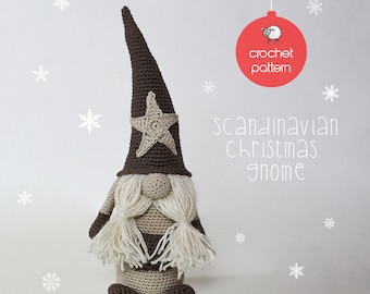 Christmas Gnome Crochet Pattern: Easy Scandinavian Decor (PDF Pattern)