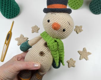 Snowman Amigurumi Crochet Pattern: Easy Christmas Decor (PDF Pattern)
