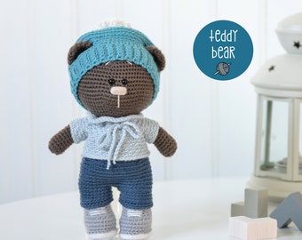 Bear Crochet Pattern, Teddy Bear Amigurumi, Easy Crochet Pattern, Soft Toy Crochet Pattern, Baby Crochet Pattern, Baby Gift Crochet