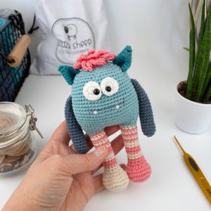 Monster Amigurumi PDF Crochet Pattern, Halloween Crochet Pattern, Easy Crochet Pattern for Beginners, Baby Crochet Pattern