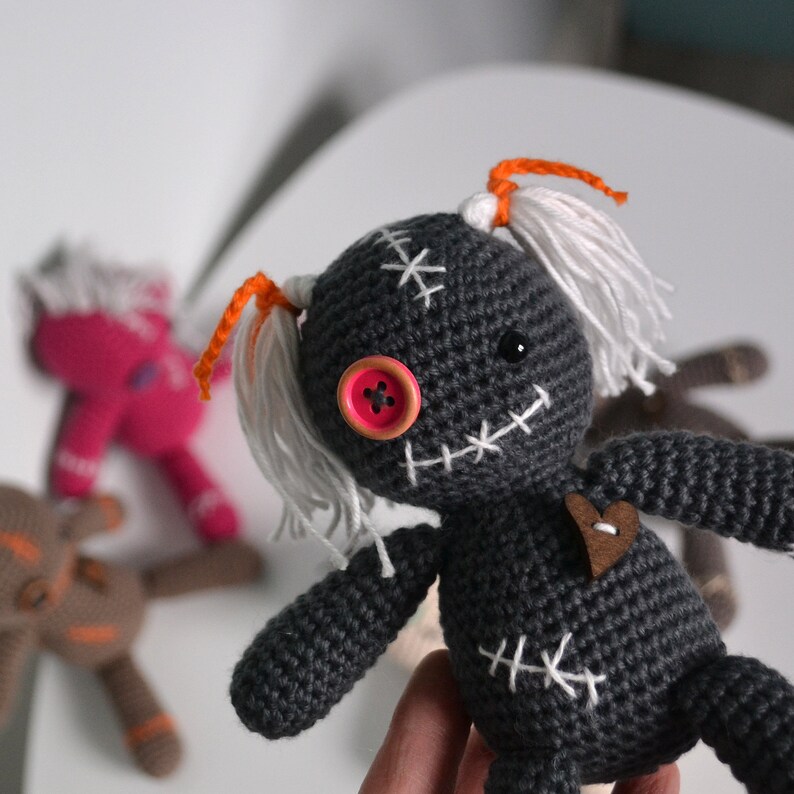 Halloween Crochet Pattern. Voodoo Doll Crochet Pattern, Amigurumi Voodoo Doll image 5