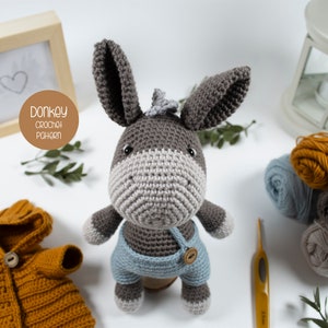 Baby Donkey Crochet Pattern, Donkey Amigurumi Crochet Pattern, Easy Amigurumi Crochet Pattern