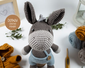 Baby Donkey Crochet Pattern, Donkey Amigurumi Crochet Pattern, Easy Amigurumi Crochet Pattern