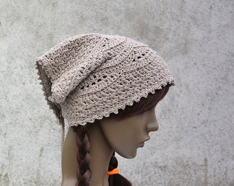 Boho Bandanna Crochet Pattern: Easy Hippie Kerchief (PDF Pattern)