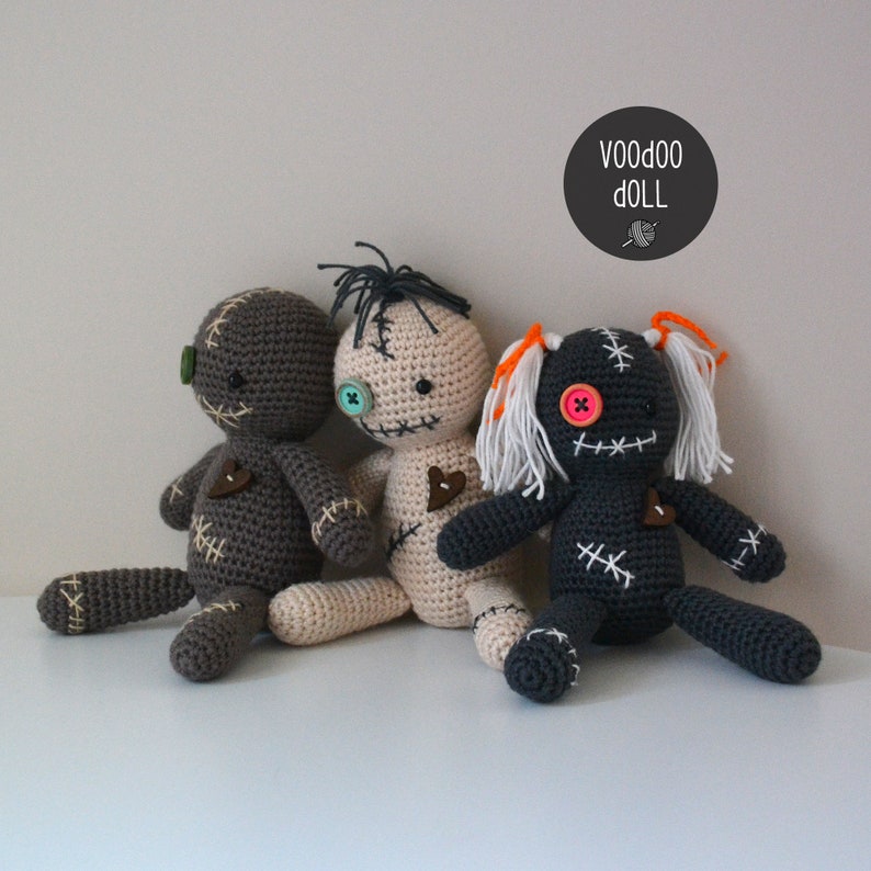 Halloween Crochet Pattern. Voodoo Doll Crochet Pattern, Amigurumi Voodoo Doll 