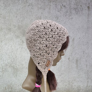 Lacy Bonnet Crochet Pattern: Newborn to Adult Sizes (PDF Pattern)