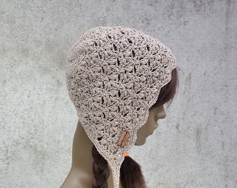 Lacy Bonnet Crochet Pattern: Newborn to Adult Sizes (PDF Pattern)