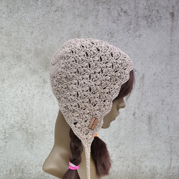 Modèle de bonnet au crochet, Bonnet au crochet, Modèle de bonnet en dentelle au crochet, Modèle de bonnet de bébé au crochet