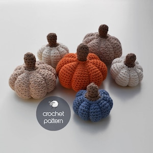 Patrón de crochet de tres calabazas: Decoración de Halloween (Patrón PDF)