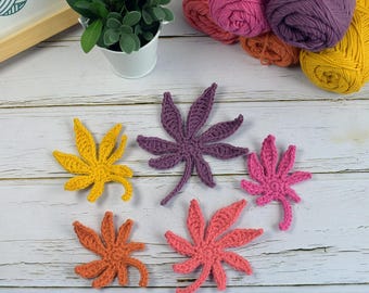 Marijuana Leaf Crochet Pattern, Three Sizes (PDF Pattern)